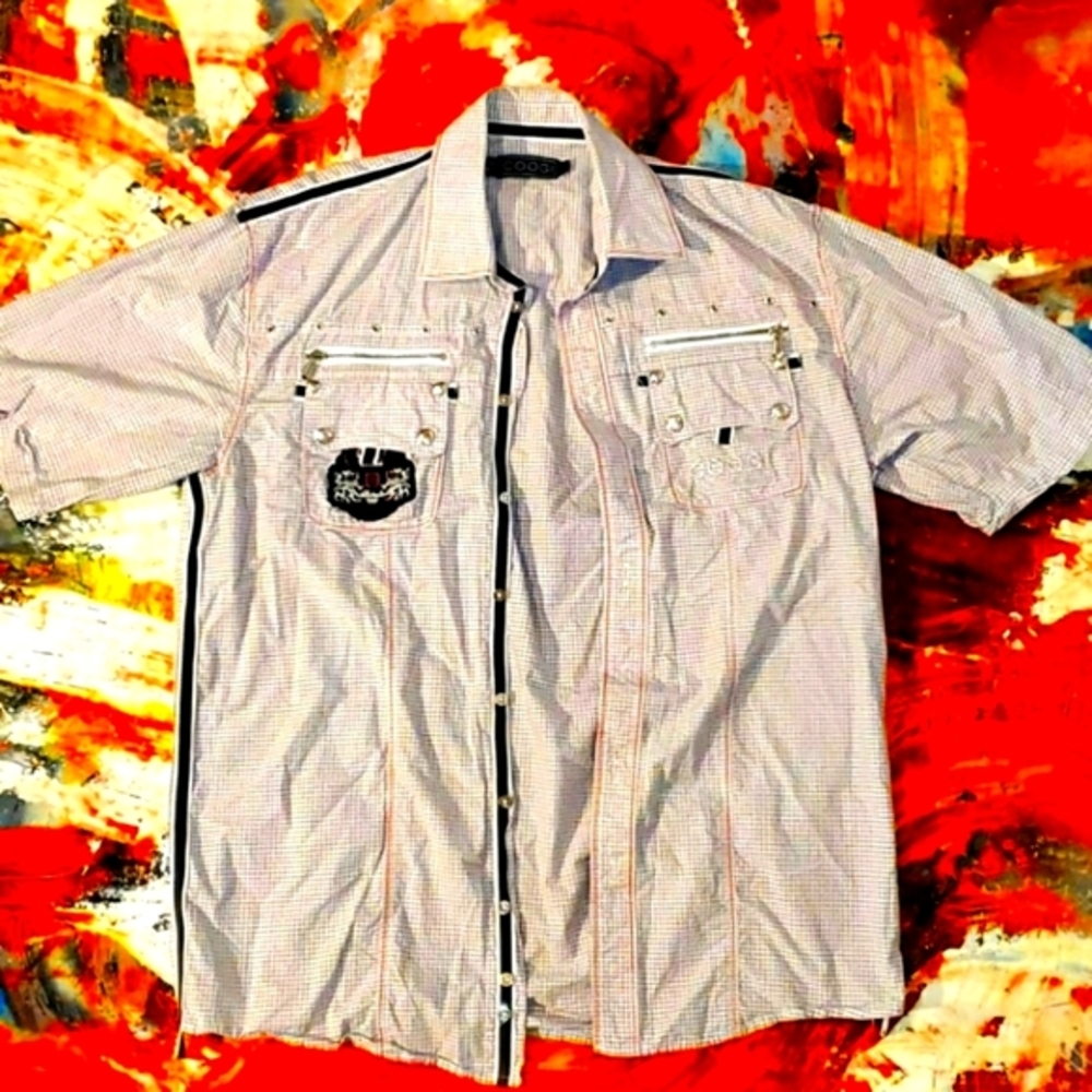 Coogi mens button up dress shirt